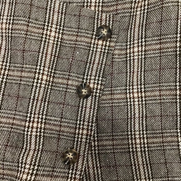 Altar’d State Skort Plaid Brown Houndstooth Lined - Picture 8 of 13